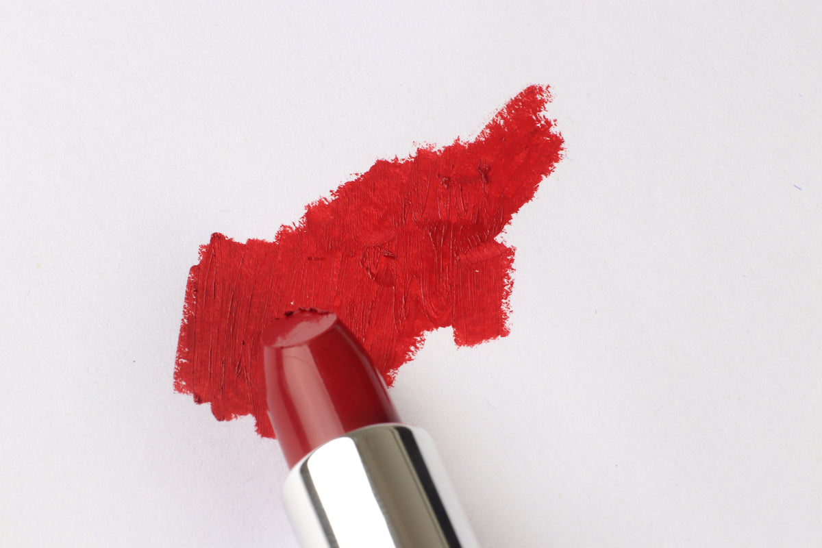 Red Raspberry shade - bright raspberry-red tinted lip colour