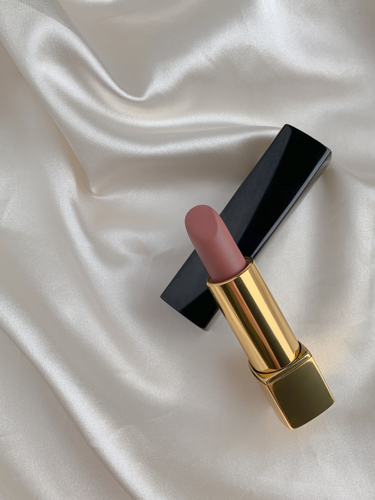 Rosy Nude shade - soft rosy nude tinted lip colour