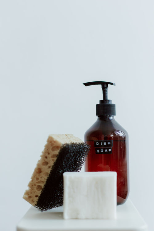 Kitchen sink caddy organizer with soap and sponge