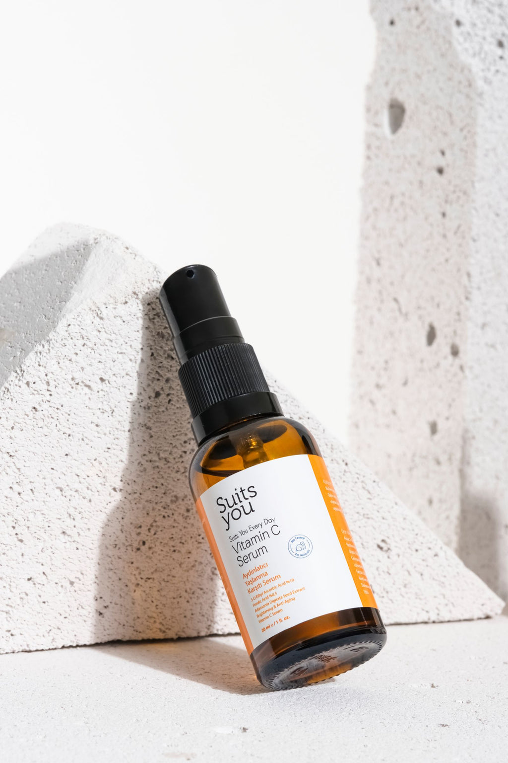 Vitamin C brightening face serum bottle