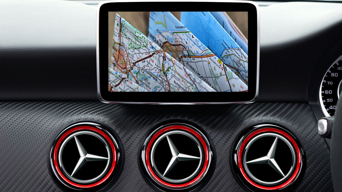 Device attached to a car dashboard