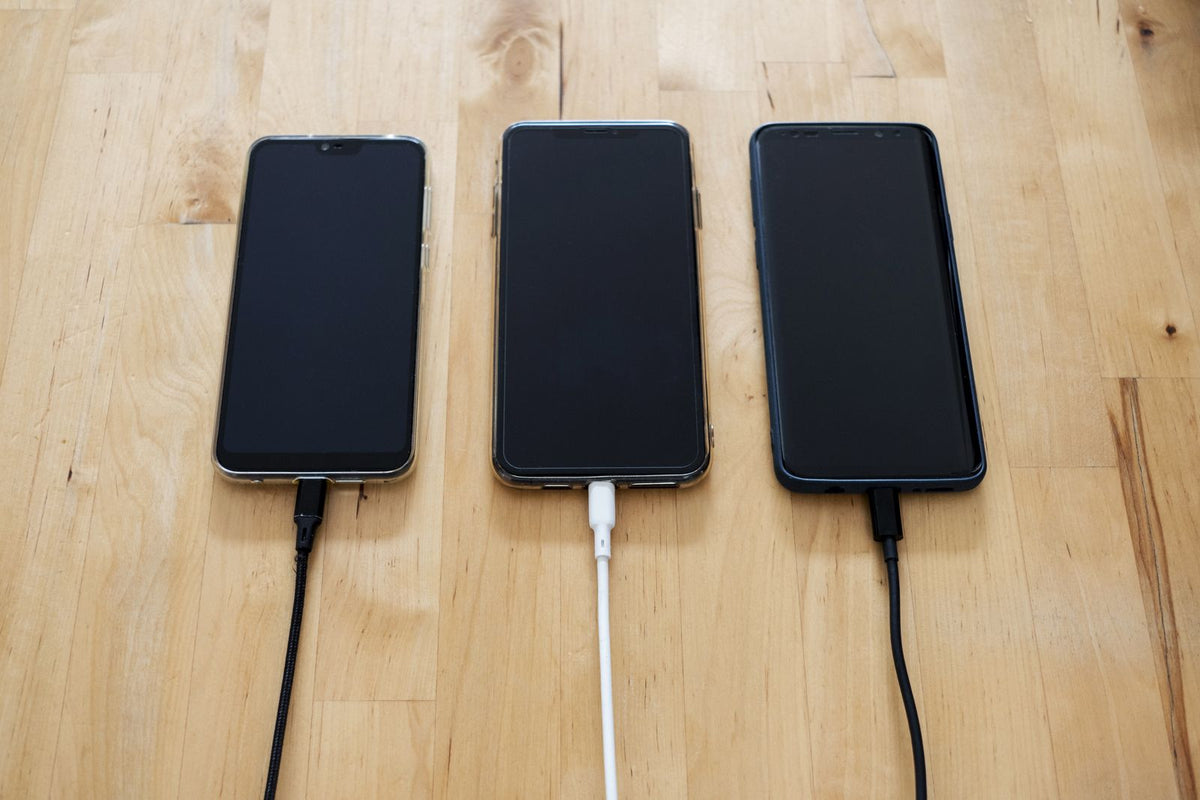Multiple devices connected to charging dock